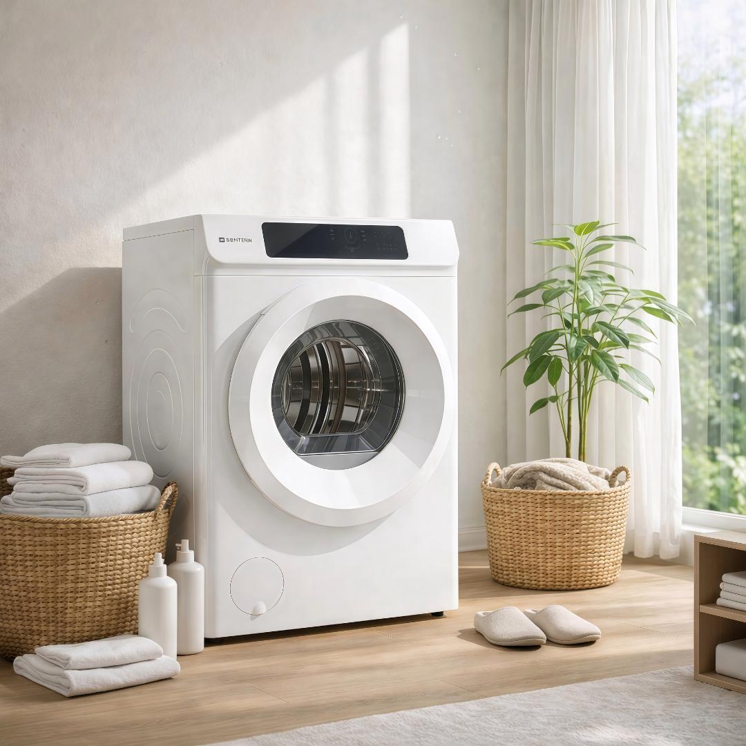 タイムセール！新作の衣類乾燥機　家庭用　8kg大容量　優しく乾燥　WHITE
