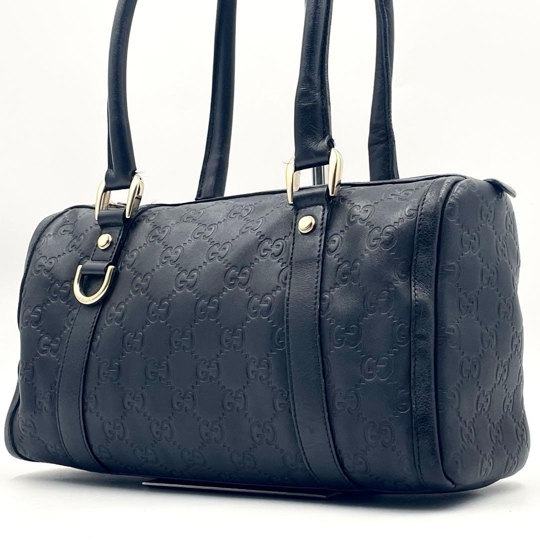 GUCCI グッチ GGシマレザー アビー ミニボストン ブラック 130942