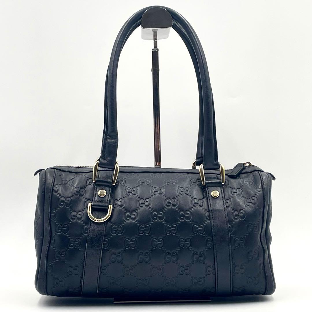 GUCCI グッチ GGシマレザー アビー ミニボストン ブラック 130942