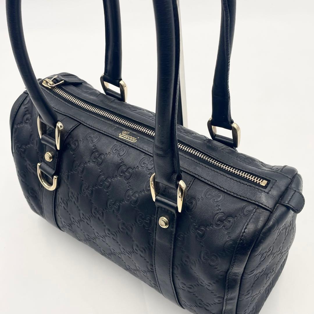 GUCCI グッチ GGシマレザー アビー ミニボストン ブラック 130942