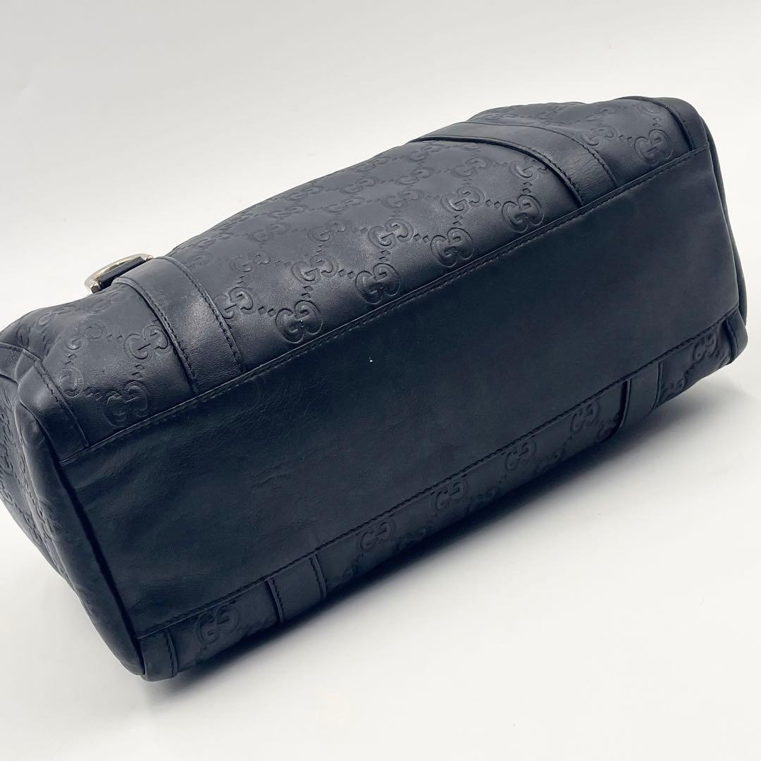 GUCCI グッチ GGシマレザー アビー ミニボストン ブラック 130942