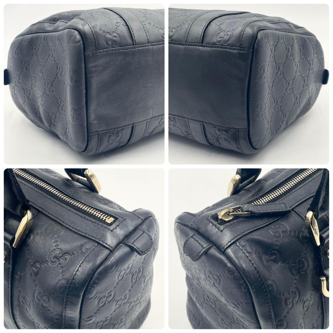 GUCCI グッチ GGシマレザー アビー ミニボストン ブラック 130942