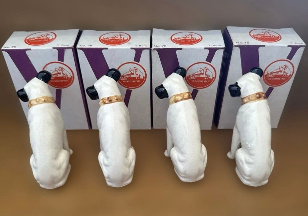 7.5cm手のひらサイズニッパー犬陶器製　4個セット