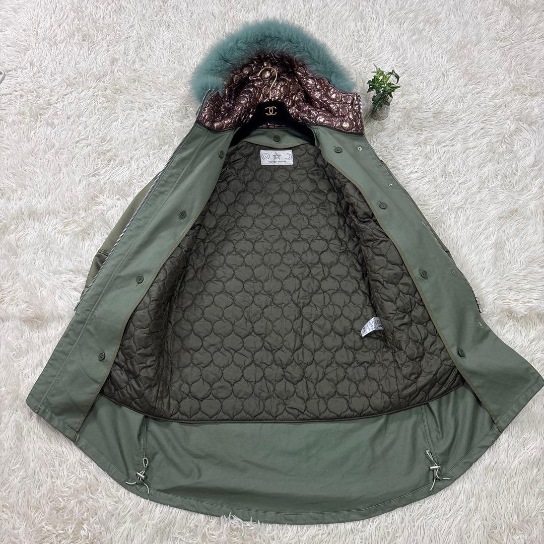 ツモリチサト　モッズコート　アマモール　フォックスファー　キルティングライナー