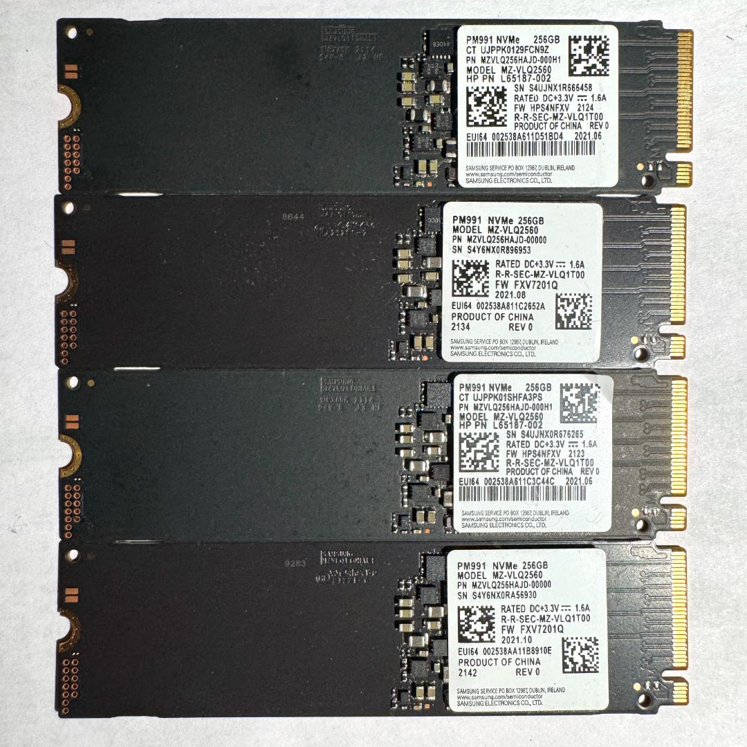 PM991 NVMe 256GB M.2 SSD 4枚セット【1231SA0】