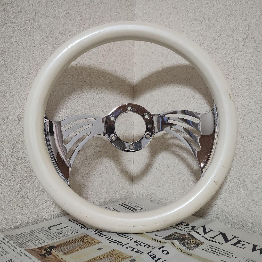 【ビレット ステアリング ハンドル】ホワイト