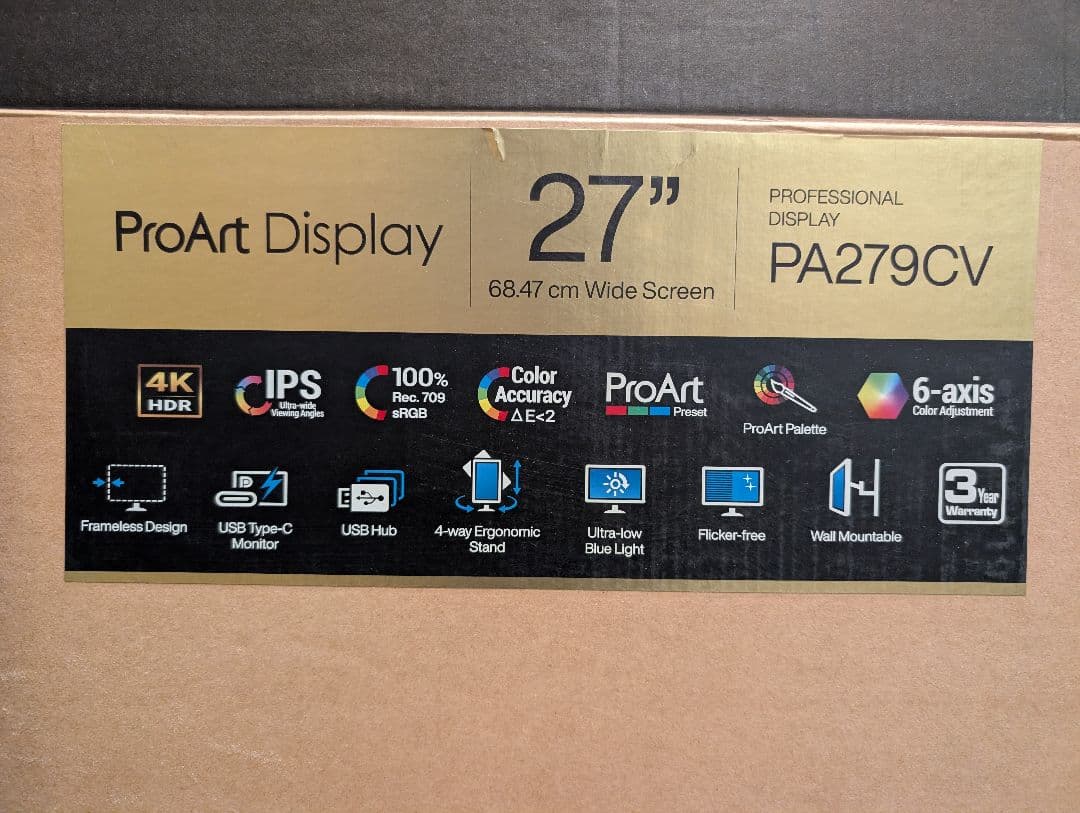 ASUS ProArt 4Kモニター 27インチ PA279CV-J