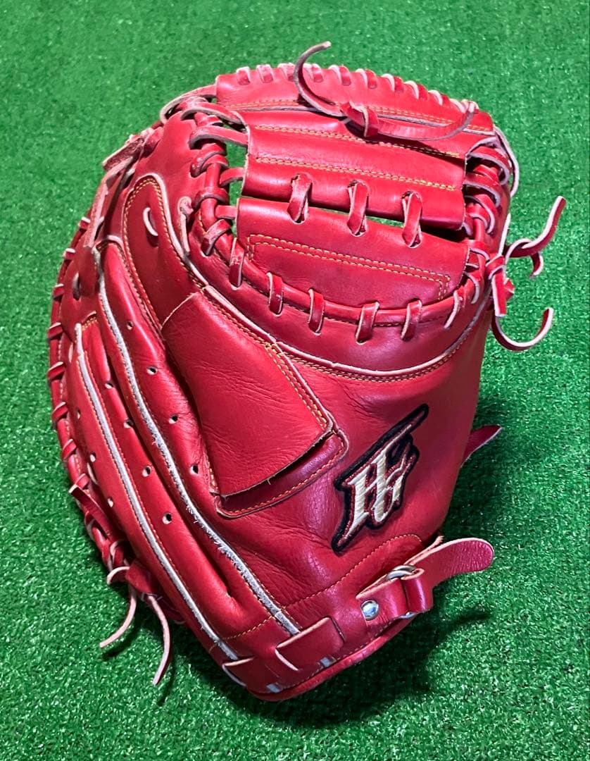 一般 軟式野球 キャッチャーミット ハイゴールド 己極 レッド Hi-GOLD