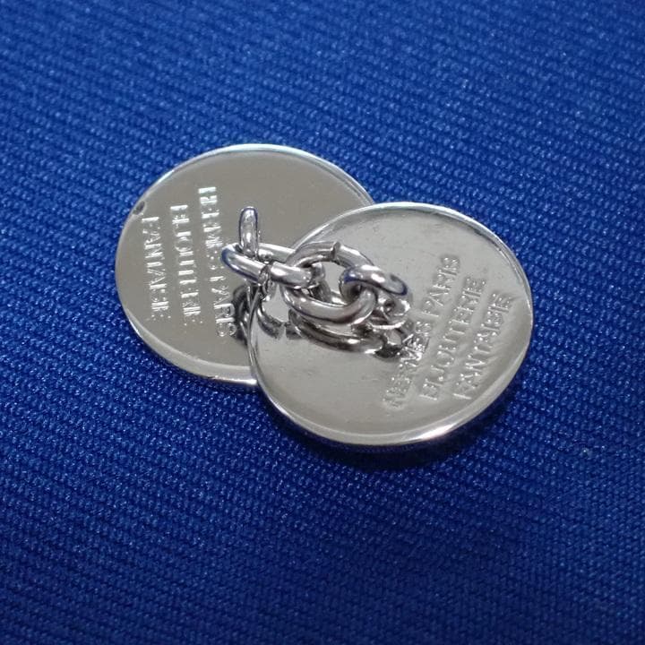 美品 HERMES エルメス セリエ カフスボタン シルバーカラー カフリンクス