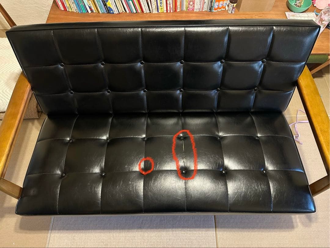 【がわしん】カリモク60 Kチェア2シーター/スタンダードブラック