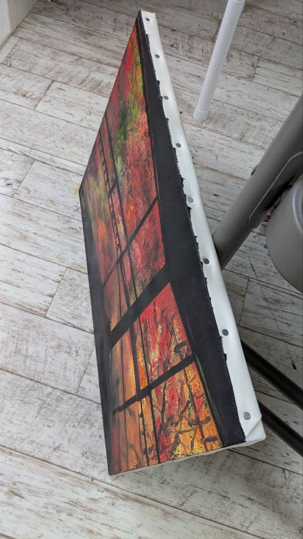 油絵・風景画　京都　瑠璃光院　紅葉