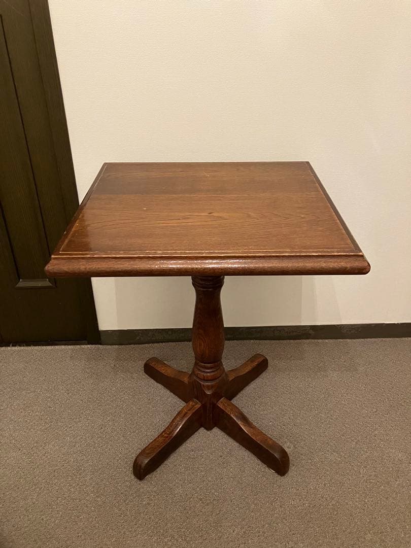 アンティーク 木製スクエアテーブル