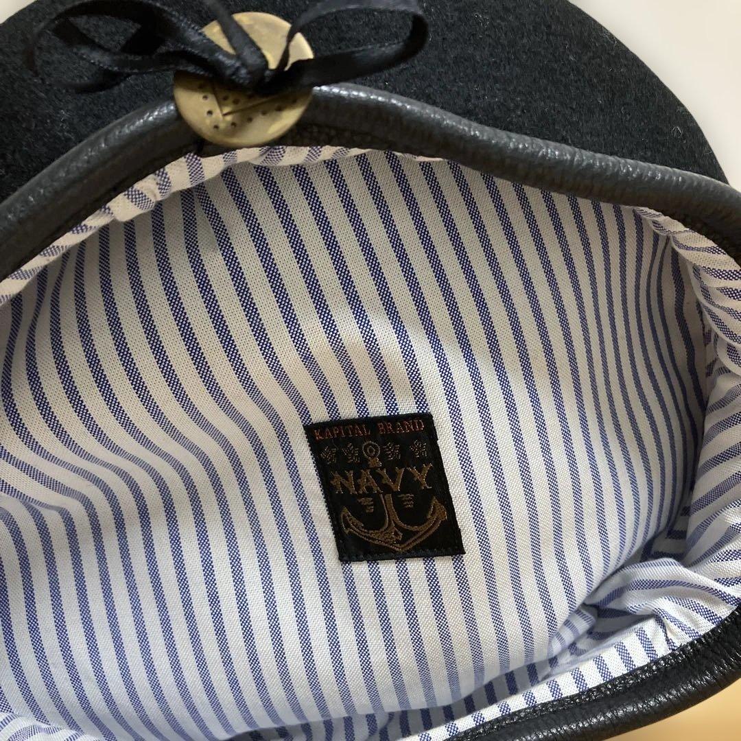 【KAPITAL】キャピタル　ベレー帽　NAVY