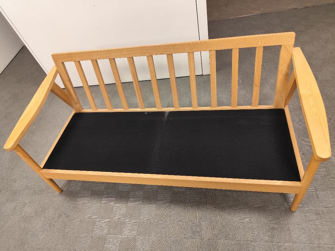 【関東圏限定】北欧風3人掛けソファ 天然木フレーム モダン