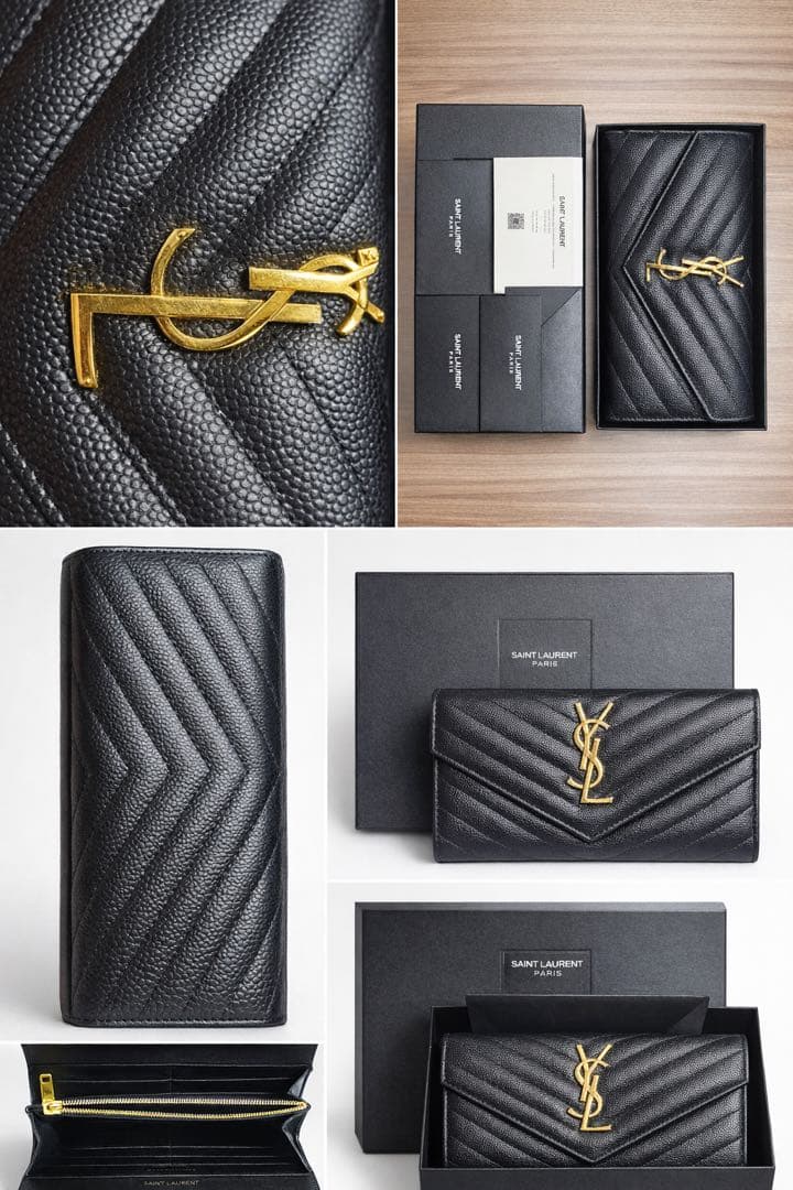 SAINT LAURENT ブラック長財布