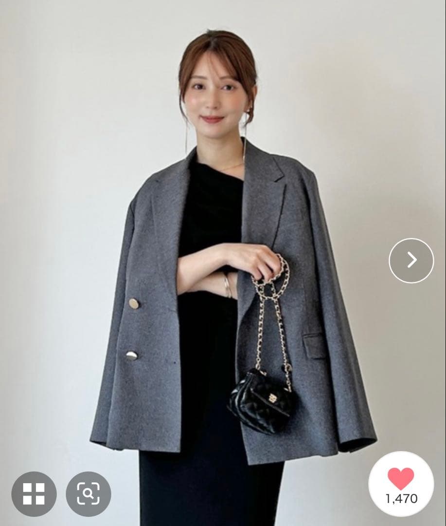 snidel Sustainableメタルボタンテーラードジャケット