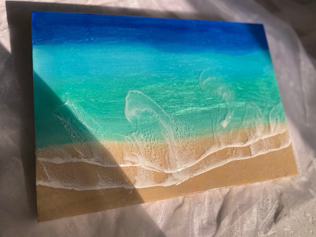 グラデーション　オーシャンレジン　アートパネル　NO7