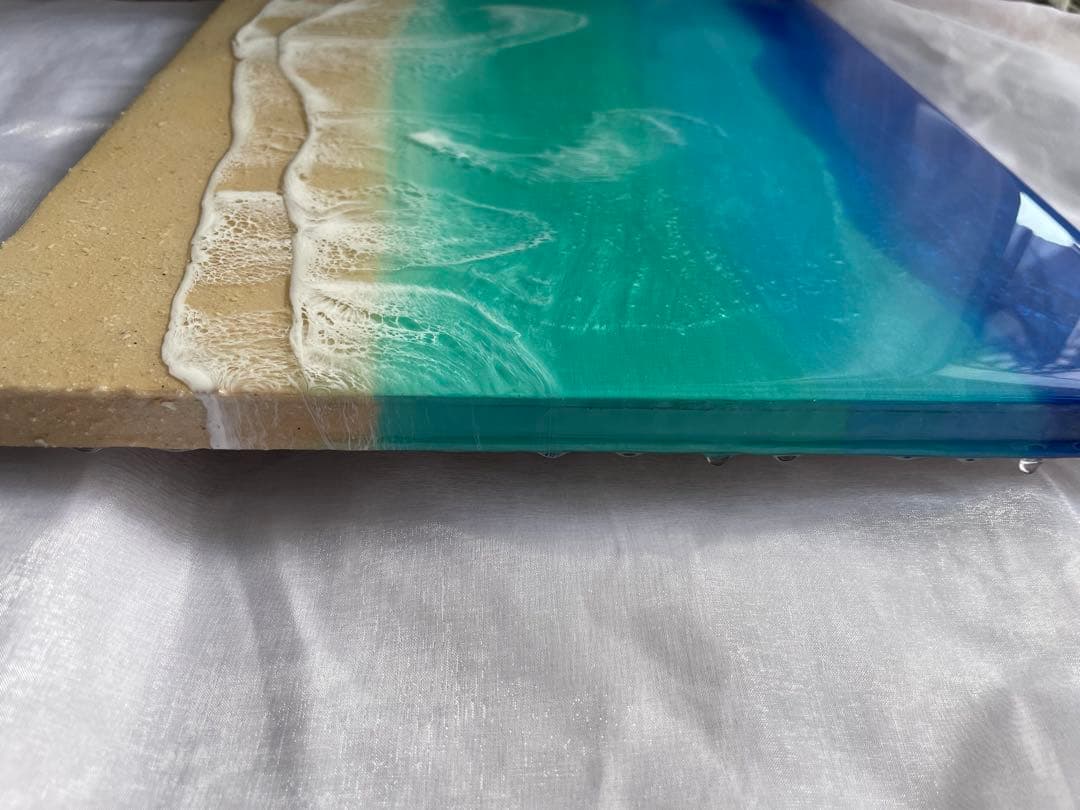 グラデーション　オーシャンレジン　アートパネル　NO7