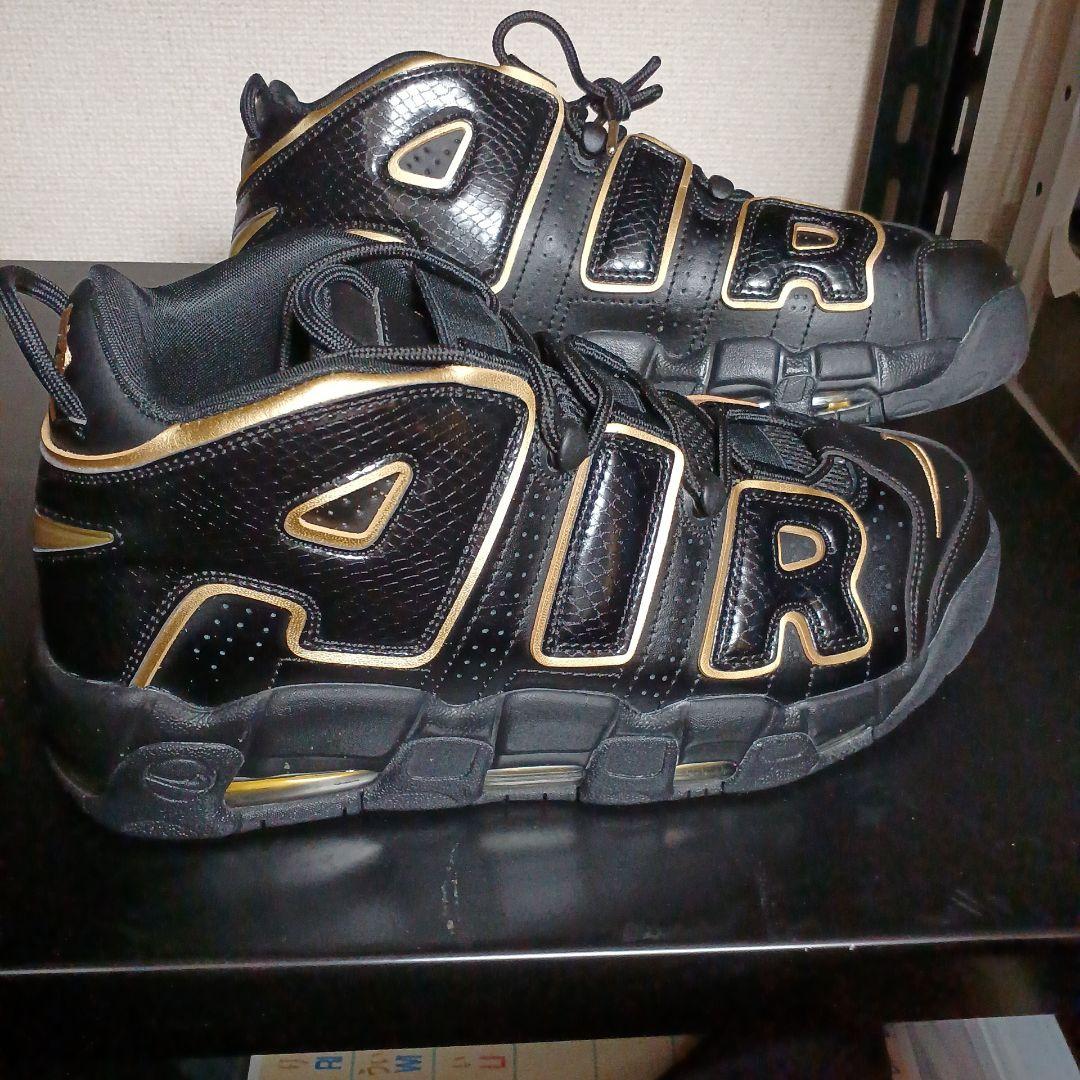 Nike ブラック/ゴールドエアモアアップテンポフランス