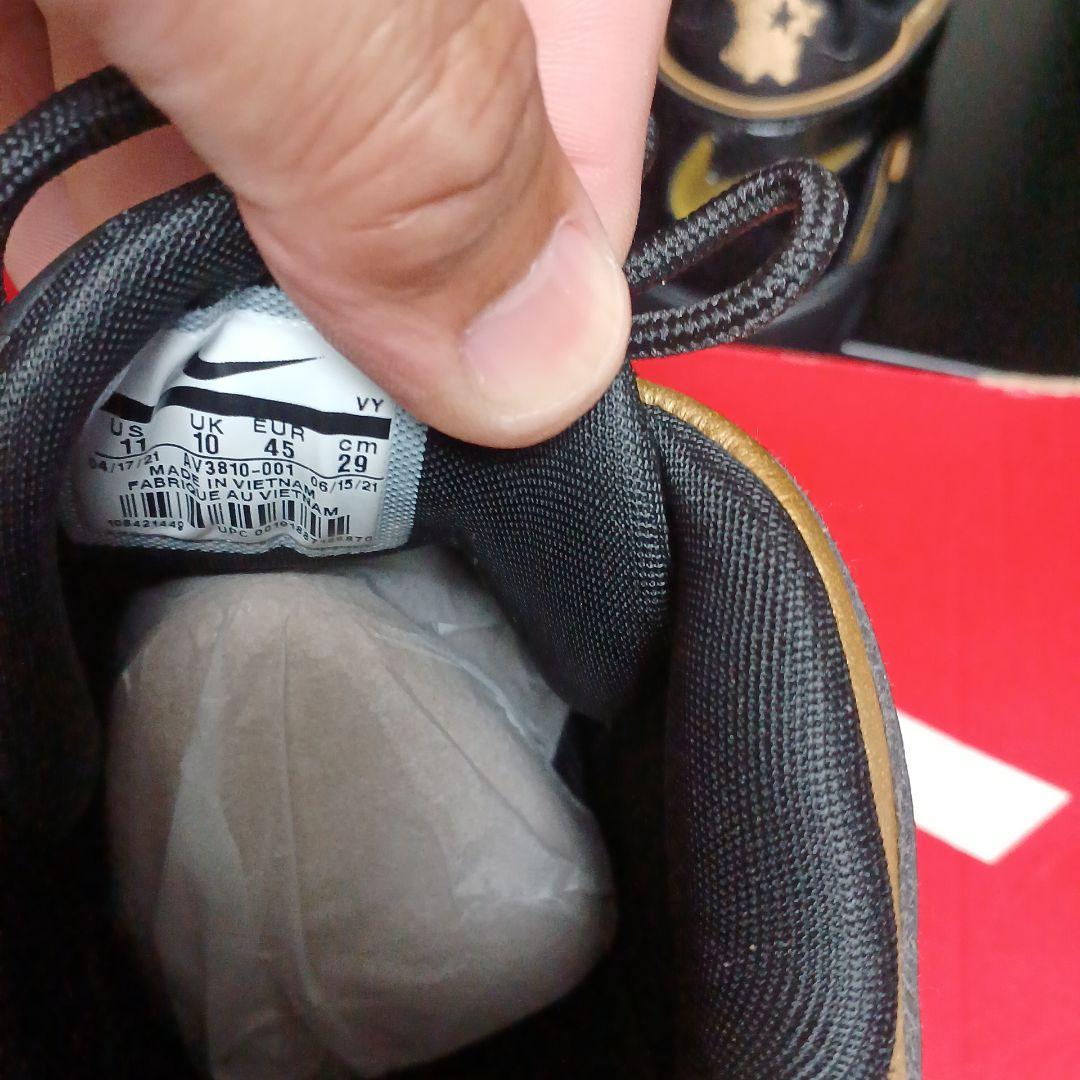 Nike ブラック/ゴールドエアモアアップテンポフランス