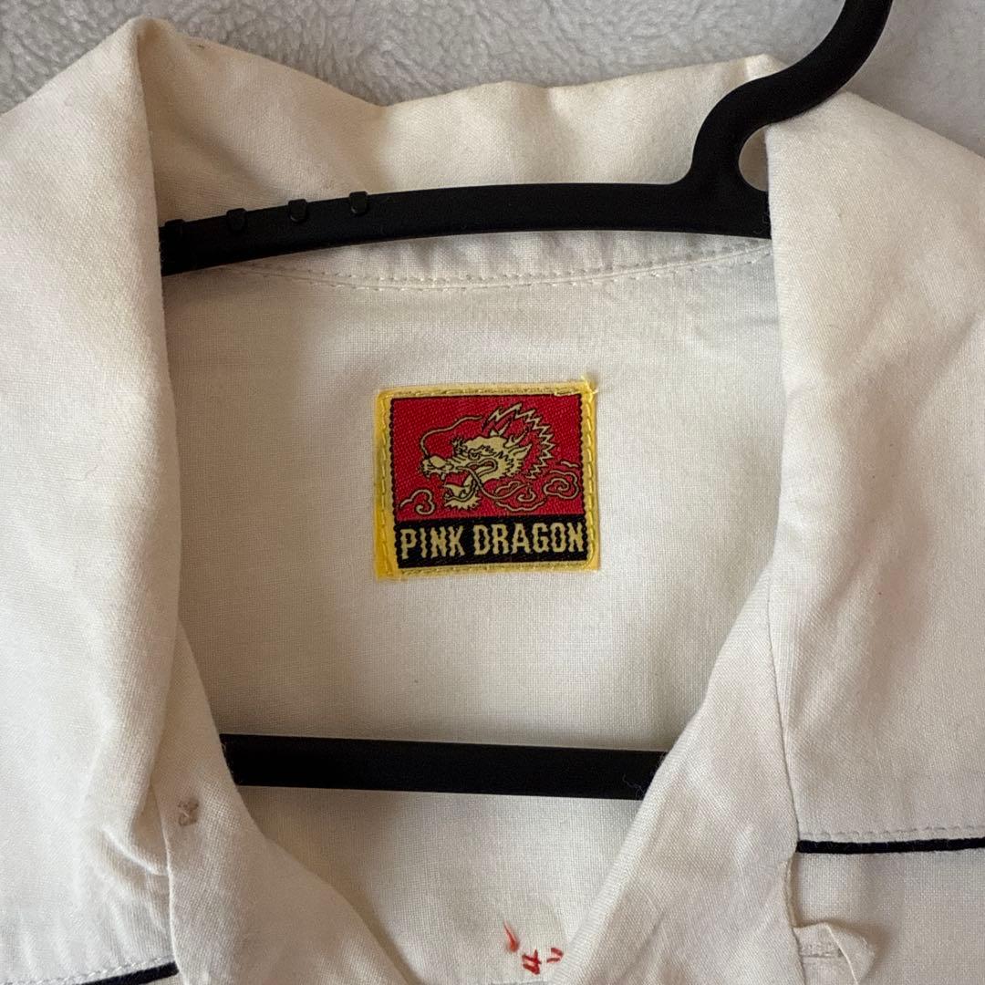 Pink Dragon Rockabilly シャツ　ボウリングシャツ