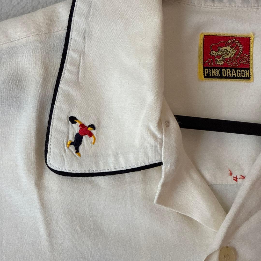 Pink Dragon Rockabilly シャツ　ボウリングシャツ