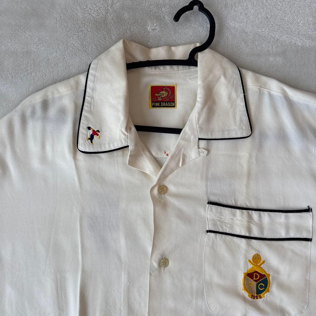 Pink Dragon Rockabilly シャツ　ボウリングシャツ