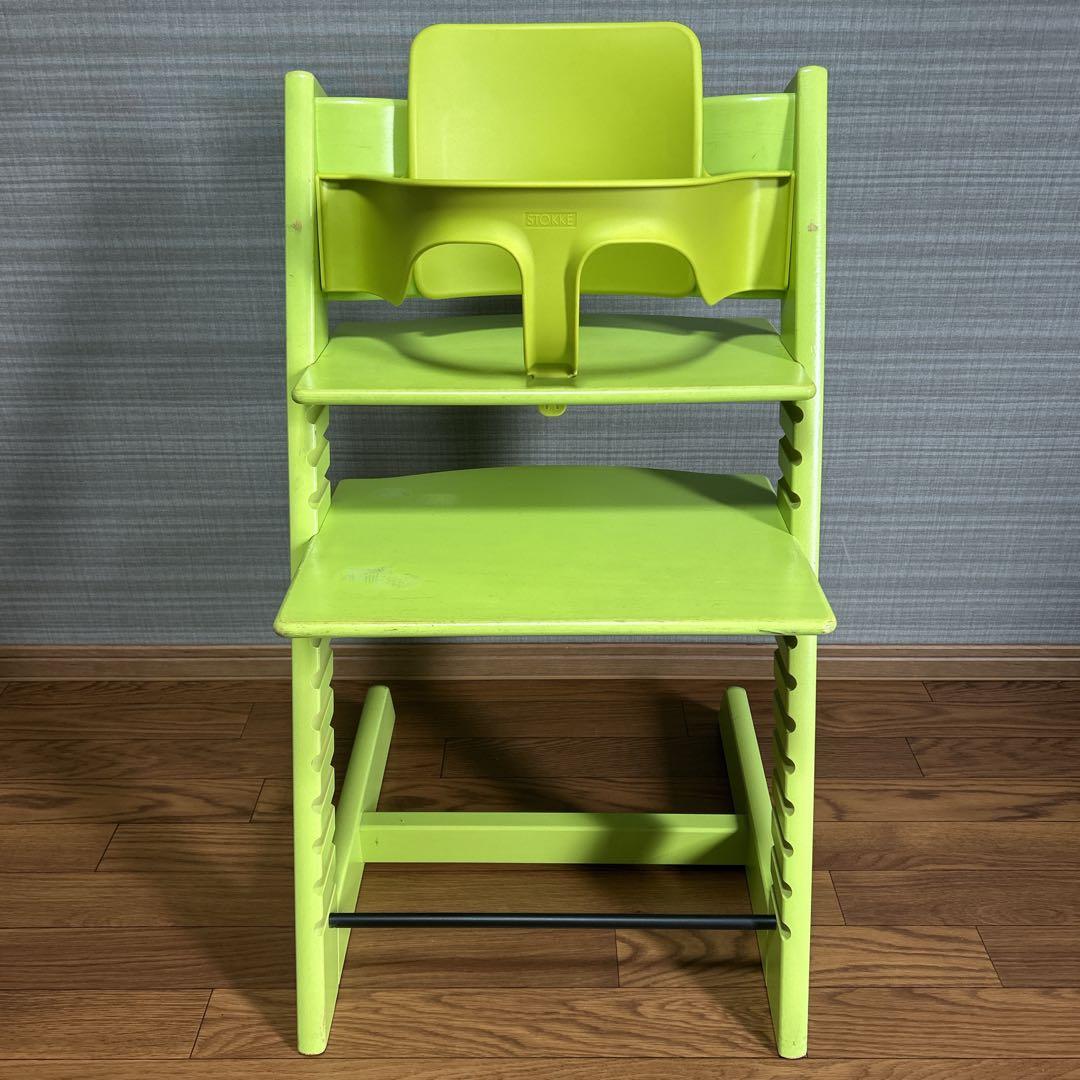 STOKKE トリップトラップ Green シリアルナンバー4 ベビーハイチェア