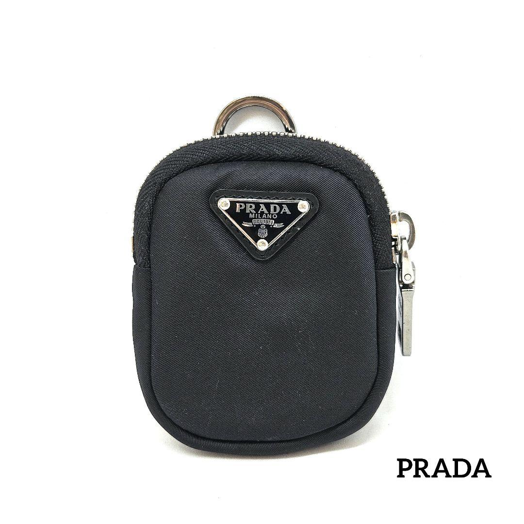 PRADA プラダ ミニポーチ リナイロン 三角ロゴ ブラック ケース