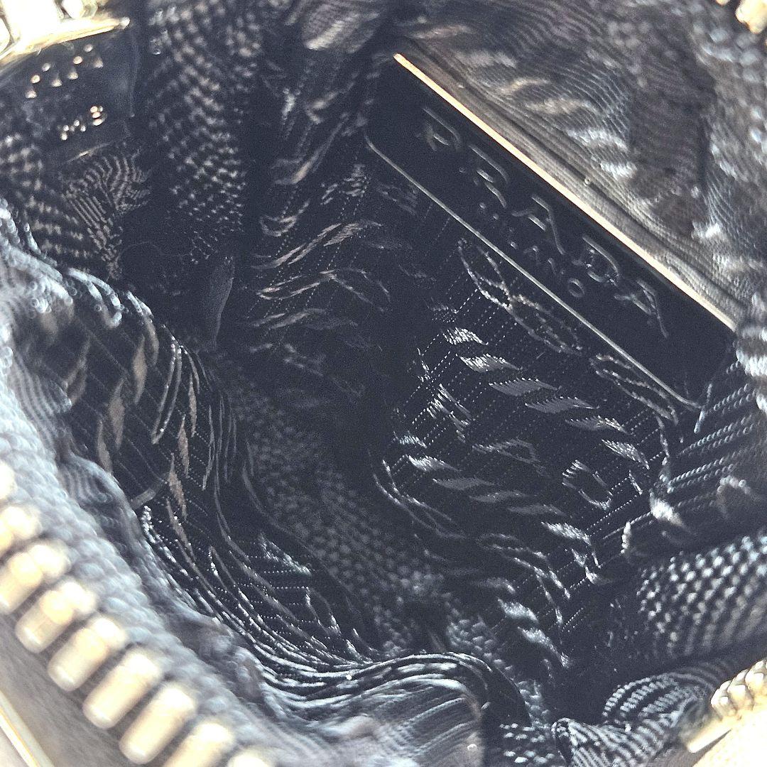 PRADA プラダ ミニポーチ リナイロン 三角ロゴ ブラック ケース