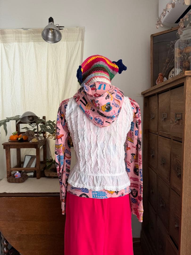 ヒステリックグラマー　ガールロゴ　総柄パーカー