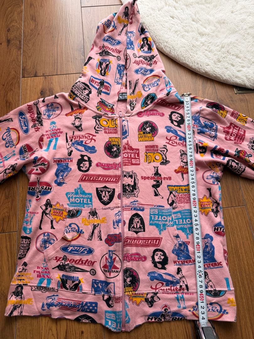 ヒステリックグラマー　ガールロゴ　総柄パーカー