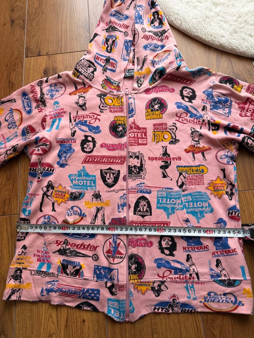 ヒステリックグラマー　ガールロゴ　総柄パーカー