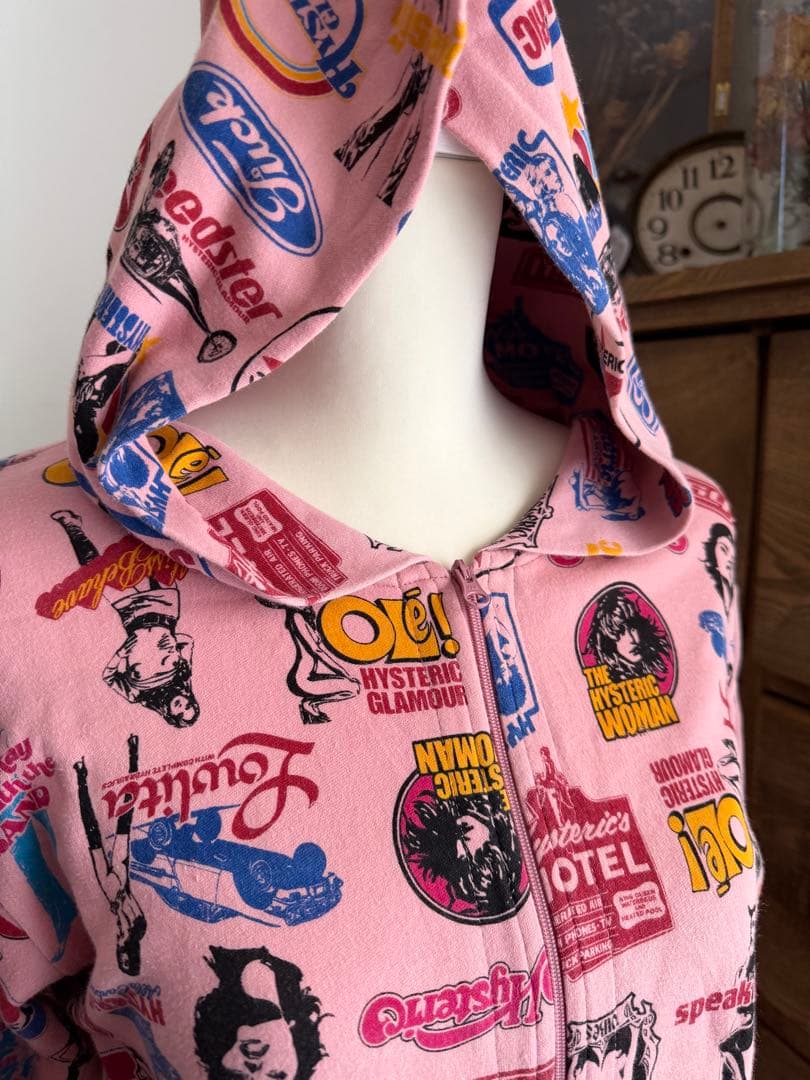 ヒステリックグラマー　ガールロゴ　総柄パーカー