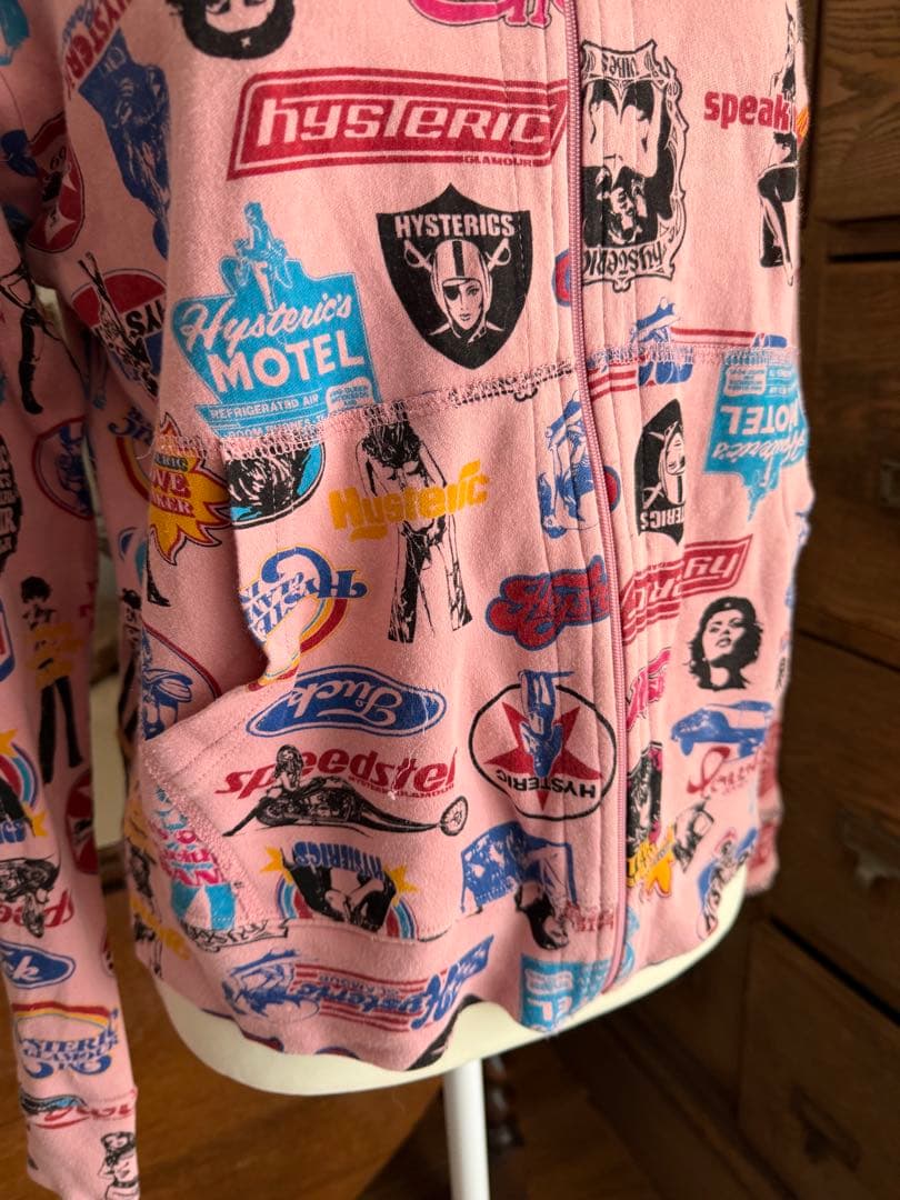 ヒステリックグラマー　ガールロゴ　総柄パーカー
