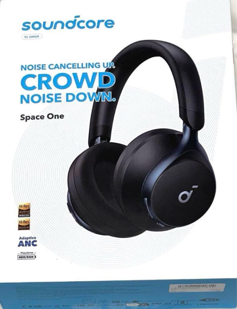 ヘッドホン Anker soundcore space one black