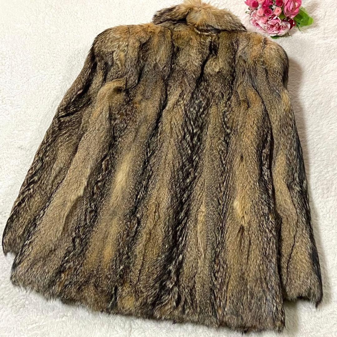 本毛皮 ラビットファー コート ジャケット サイズM