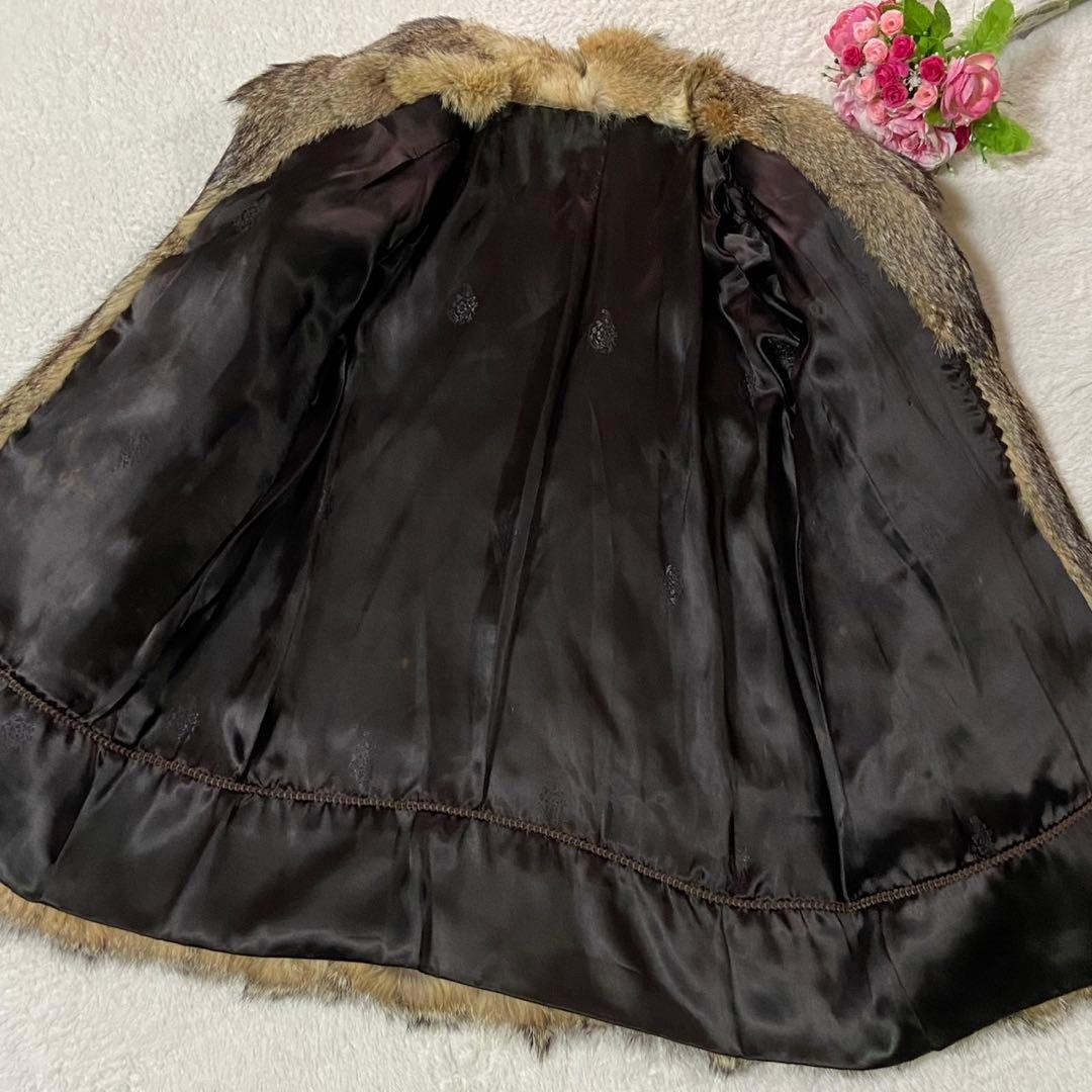 本毛皮 ラビットファー コート ジャケット サイズM