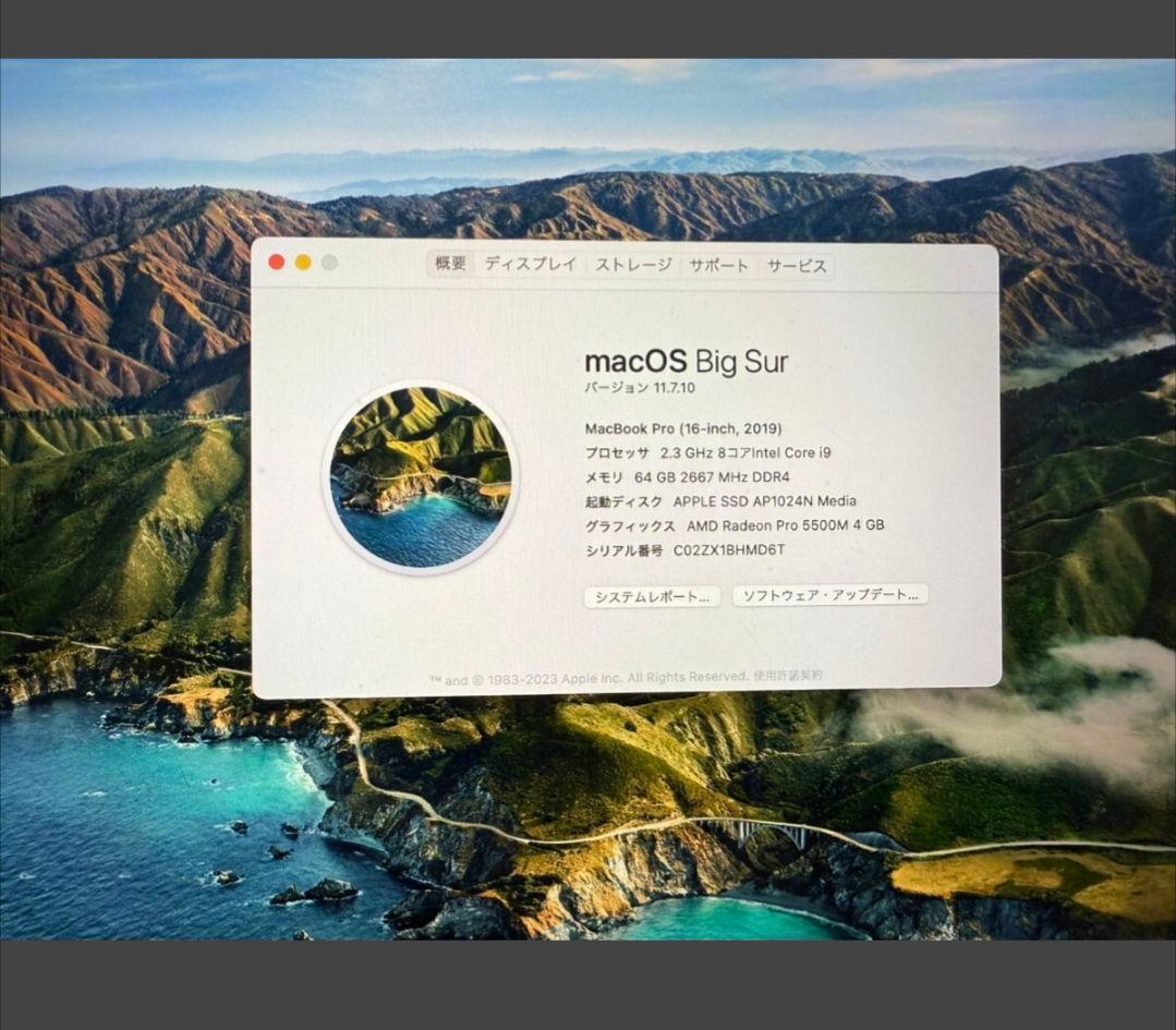 1/31まで値引 Apple MacBookPro i9 SSD1TB 64GB