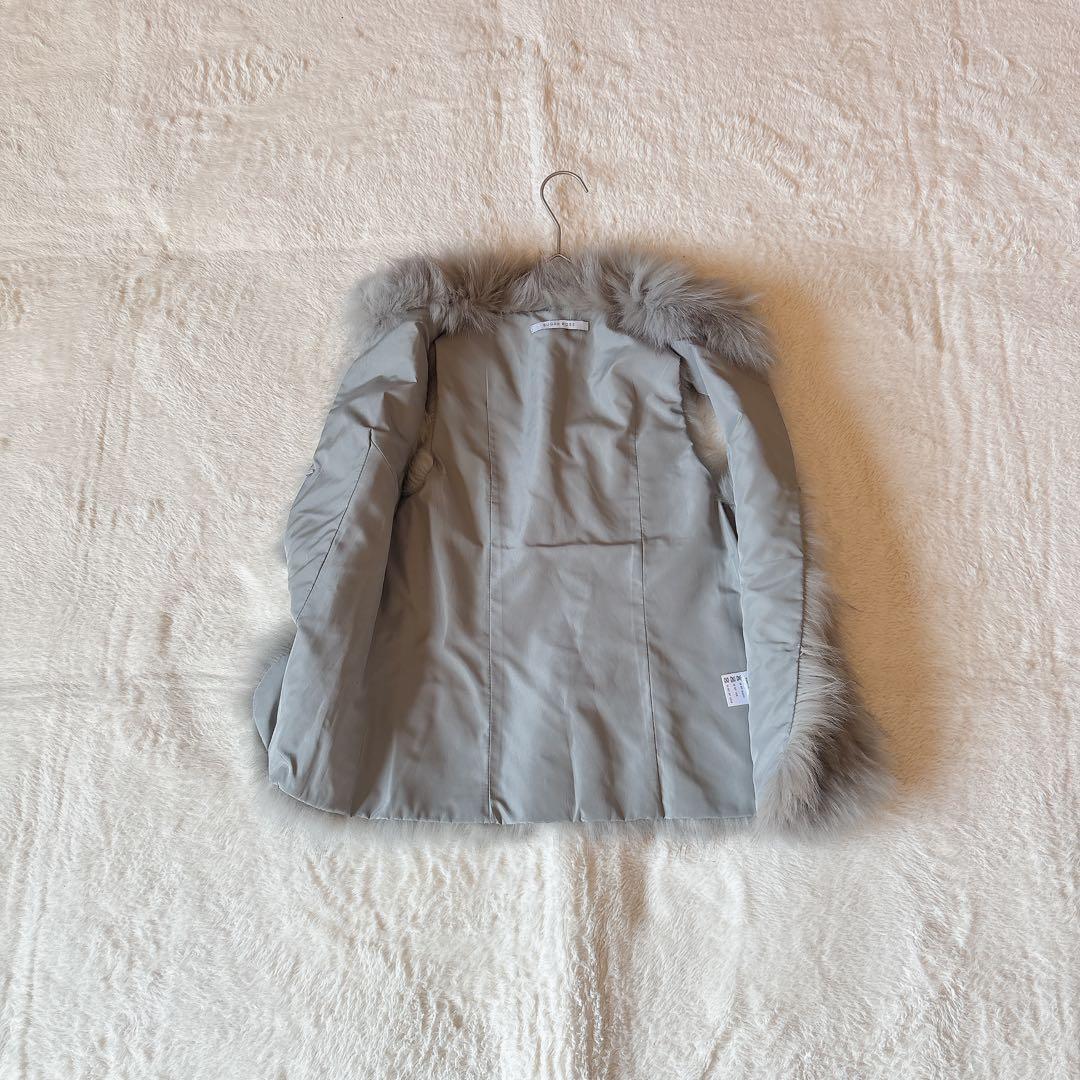 [超美品]SUGAR ROSE リアル フォクス ファー ベスト グレー