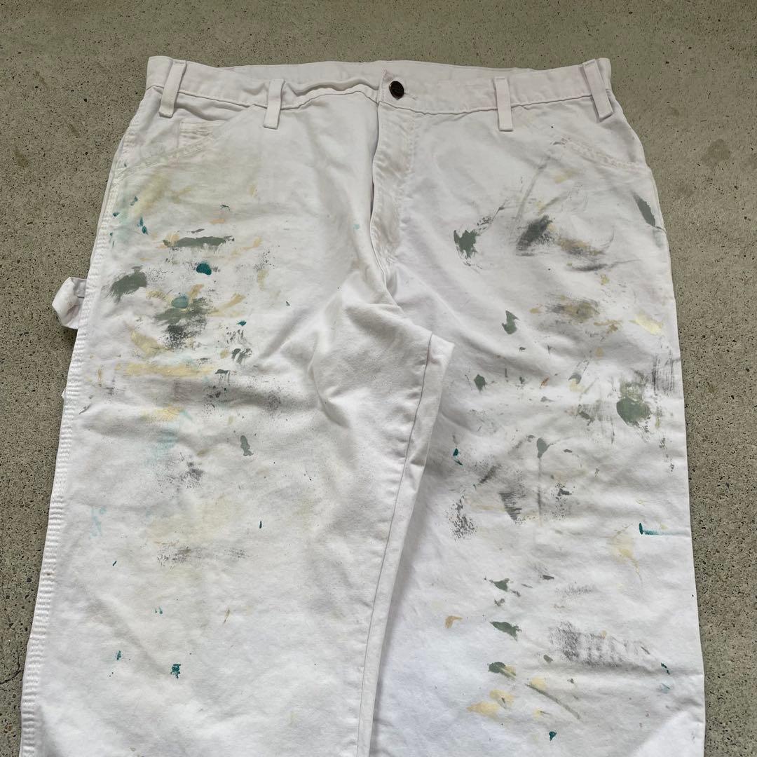 00s dickies グランジ ホワイト ペインターパンツ ワイド ストレート