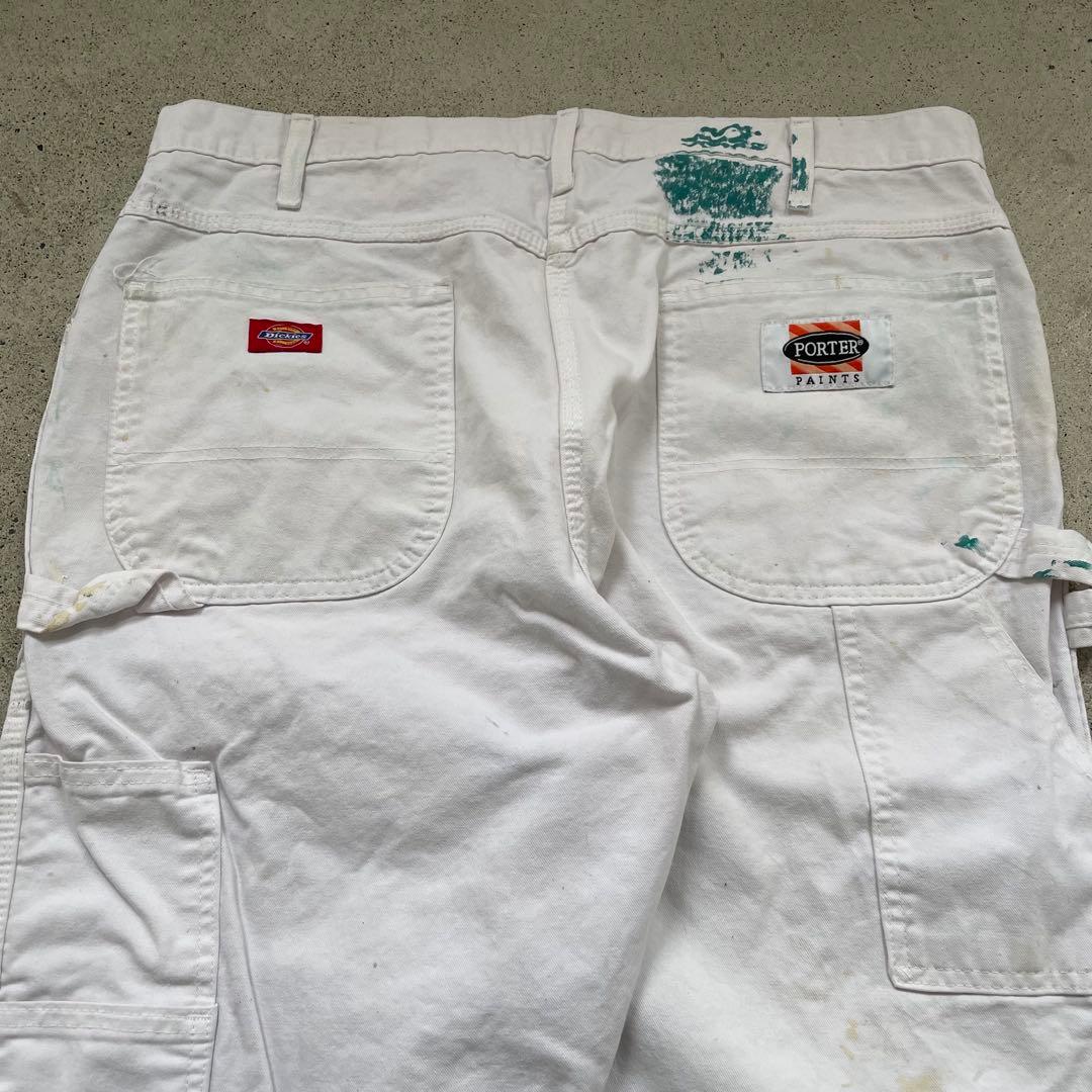 00s dickies グランジ ホワイト ペインターパンツ ワイド ストレート