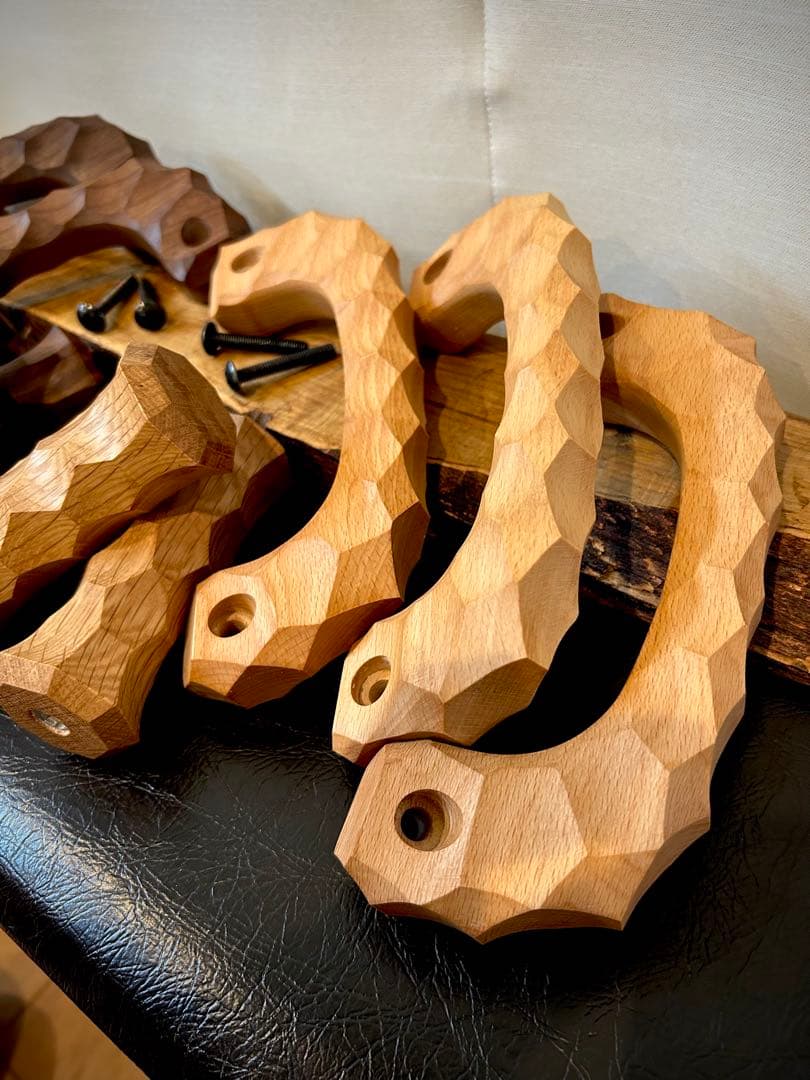 2個セット　アシストグリップ　22本目！！名栗加工　超絶極上激渋品　ハイエース