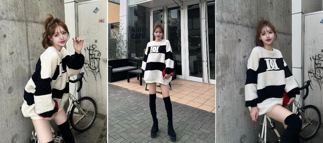 ダーリッチ darich アップリケブークレトップス ミニワンピース PUR