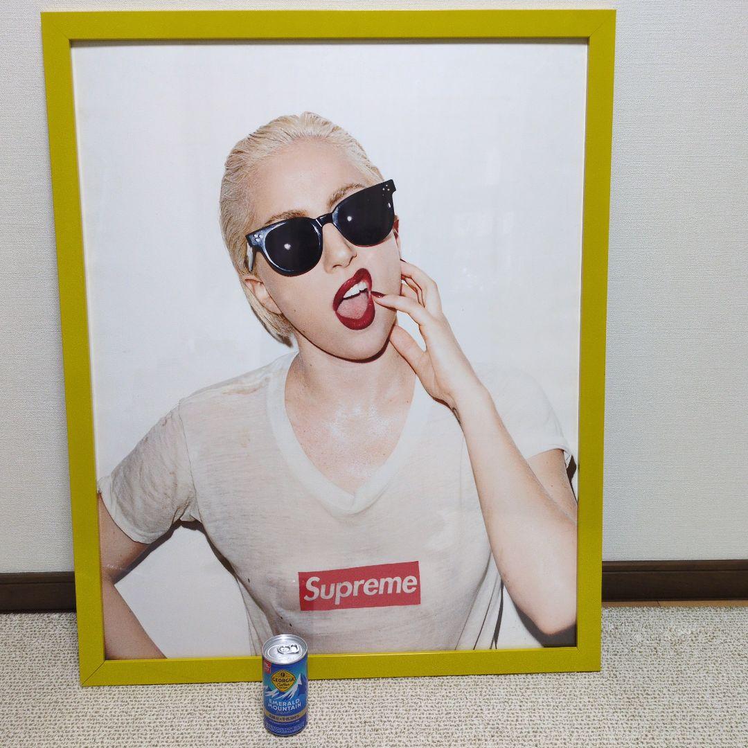 シュプリーム Supreme × レディ・ガガ イエロー 額装