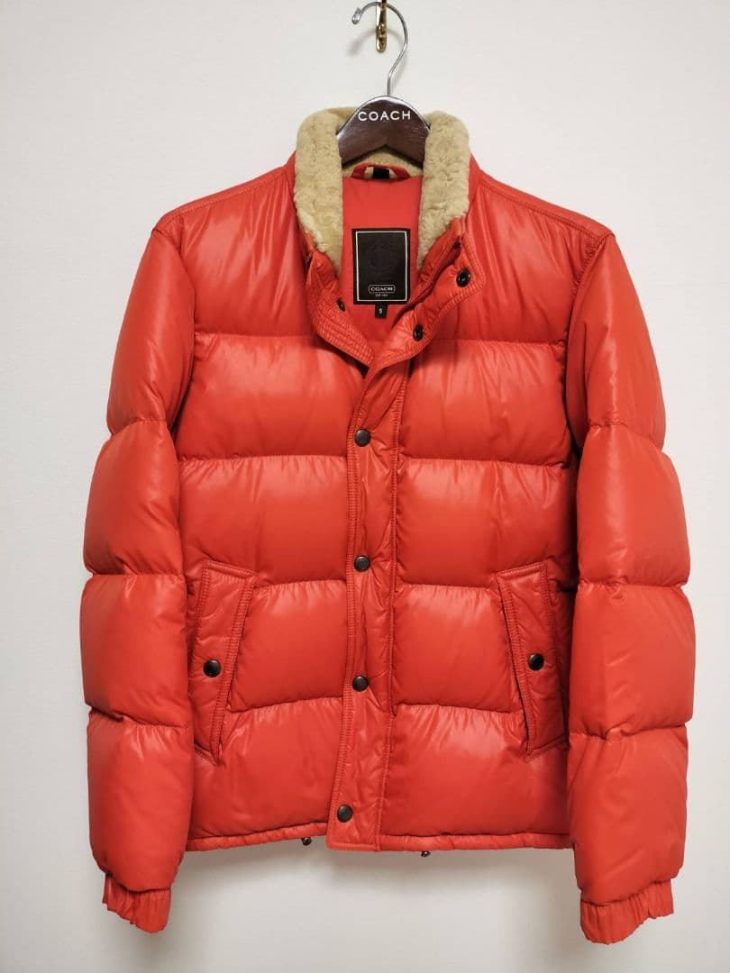 【最終価格】コーチ　ダウンジャケット　オレンジ