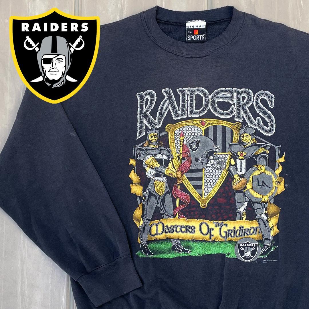 【1991年USA製】鬼フェード NFL レイダース スウェット ビンテージ
