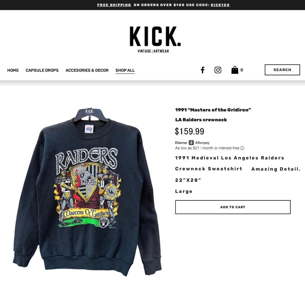 【1991年USA製】鬼フェード NFL レイダース スウェット ビンテージ