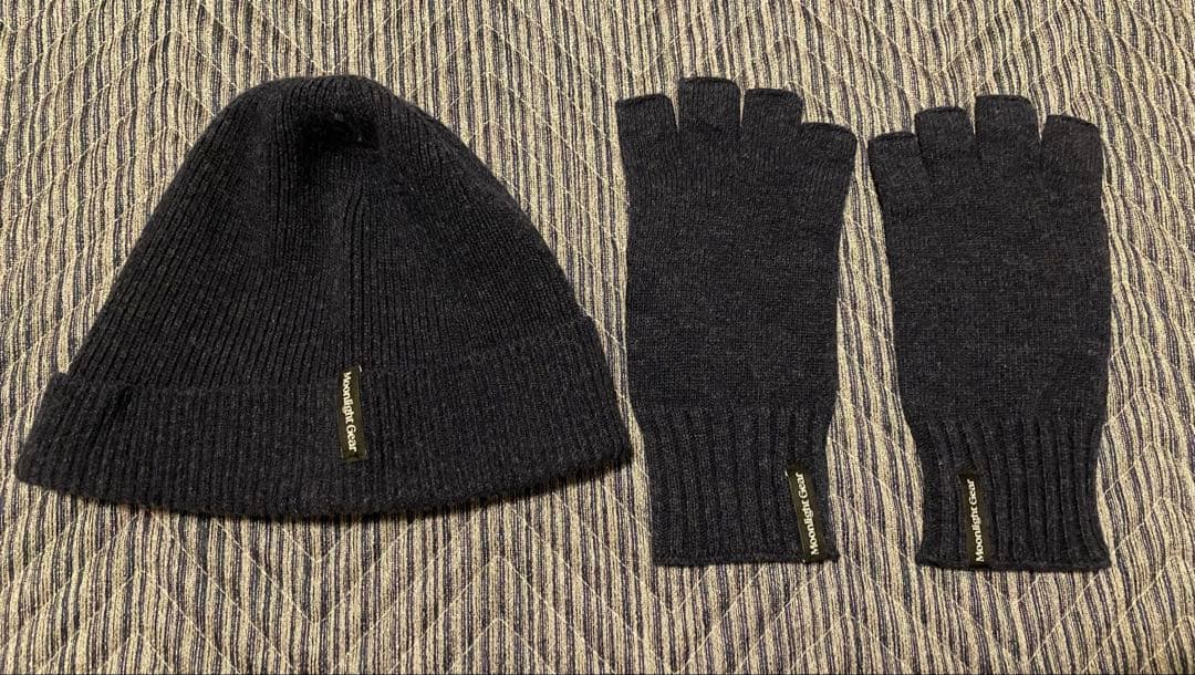 moonlight gear ニット帽、手袋　ネイビー