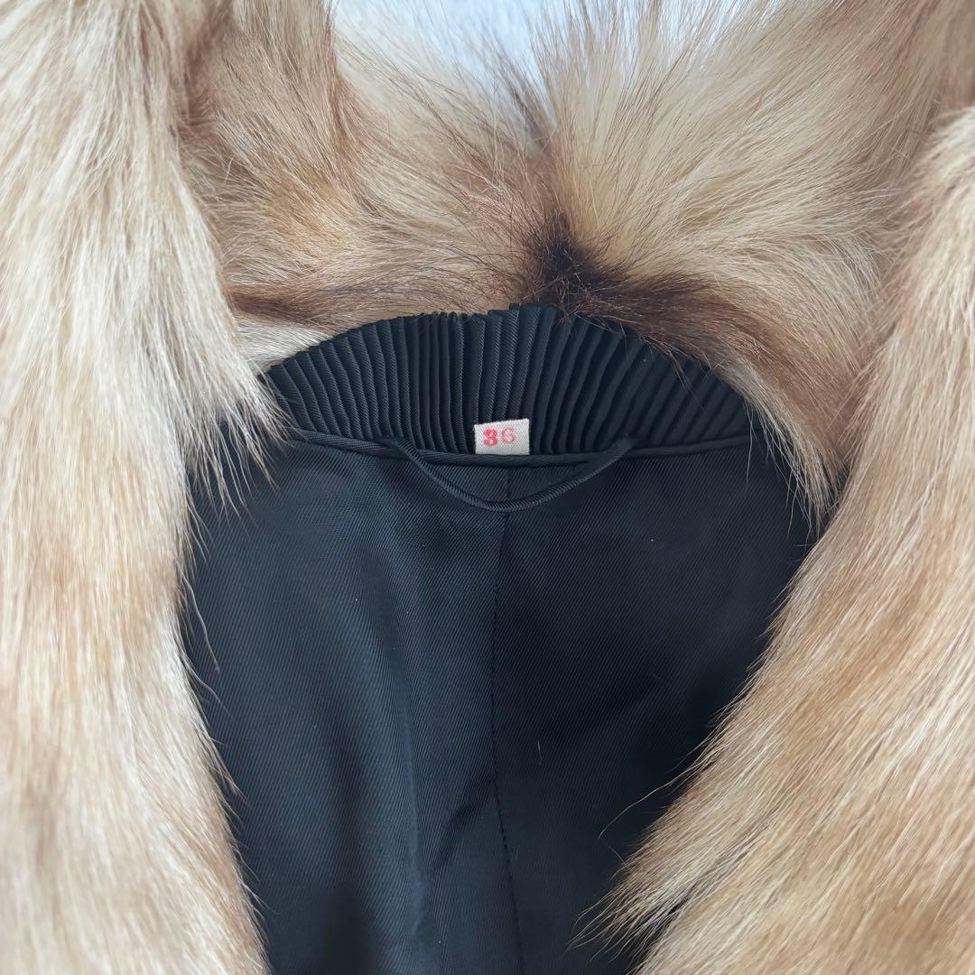 リアルファー 毛皮コート ECHTER PELZ シャドーフォックス 36